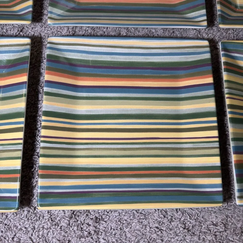 Tabletops Gallery Aurora Square Dinner Plates 10.25